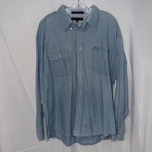 Tommy Hilfiger Denim Blue Button-Down Shirt